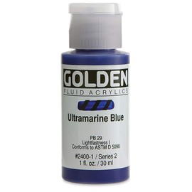 Golden Fluid Acrylic Paint 1 Ounce-Ultramarine Blue