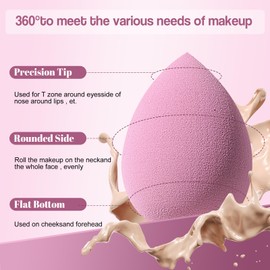 Makeup Sponge Set BS-MALL Triangle Puff 14PCS Non-Latex Beauty Blender Sponges with Travel Case, Soft Makeup Puff for Foundation, Concealer, Cream & Powder, Face & Eye Blending for Sensitive Skin