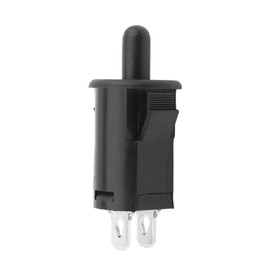 Fielect PB-35 Refrigerator Door Light Switch Oblique Foot Door Switch Normally Open Diameter 17mm 250V 3A Black 1Pcs