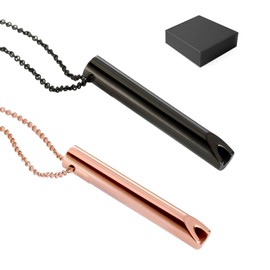 ComPDCVD 2 Stück Höki Halskette Gegen Angst Kette Kette Mit Pfeif Hoki Halskette Cortisol für Männer Frauen Sofortlinderung Bei Angst Panik