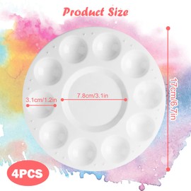 Mixing Palette, 4 Pieces, Mixing Palettes for Paint, Colour Mixing Palette, Universal Palette for DIY Painting Art