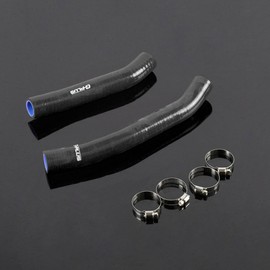 PIT66 Silicone Radiator Coolant Hose Kit Compatible with 2006-2012 Suzuki LTR 450 Black