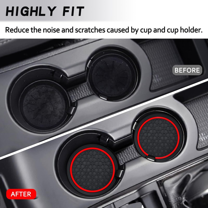 Auprite Car Cup Coasters, 2 Pack 2.77 Inch Universal Auto