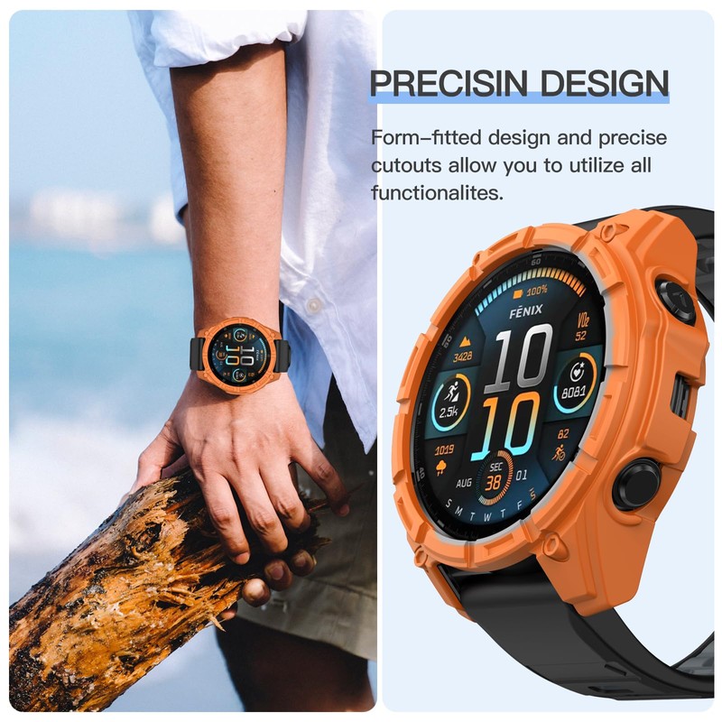 OVERSTEP Case Cover Compatible with Garmin Fenix 8 47mm Solar,Soft
