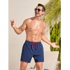 SILKWORLD Mens Swim Trunks with Compression Liner 6" Swim Shorts