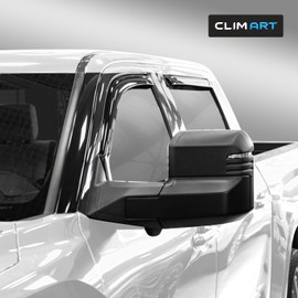 CLIM ART in-Channel Incredibly Durable Rain Guards Compatible with Toyota Tundra 2022-2026 CrewMax, Original Window Deflectors, Vent Window Visors, Vent Deflector, 4 pcs. - 619019