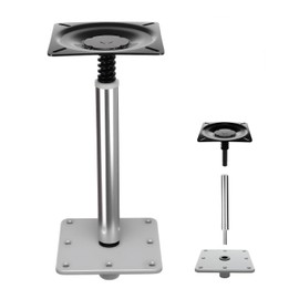 Boat Cabin Seat Pedestal Kit 3 Set – 3/4" Boat Seat Pin Post, 6.7" x 6.7" Plate Base Seat and Mount Replacement, Captain Chair Pedestal for Fishing, 1-Pack