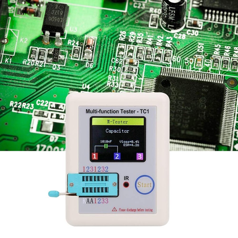 Multifunction Transistor Tester, 3.5 Inch TFT Screen LCR-TC1 for Capacitor