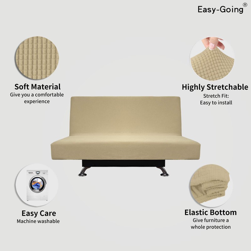 Easy-Going - Funda elástica para futón sin Brazos, Protector de