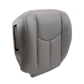 Wyrxalon 922 or 92i Pewter Gray Front Driver Side Bottom Replacement Microfiber Leather Seat Covers Compatible with Chevy Tahoe Suburban Silverado Avalanche Sierra Yukon 2003 2004 2005 2006