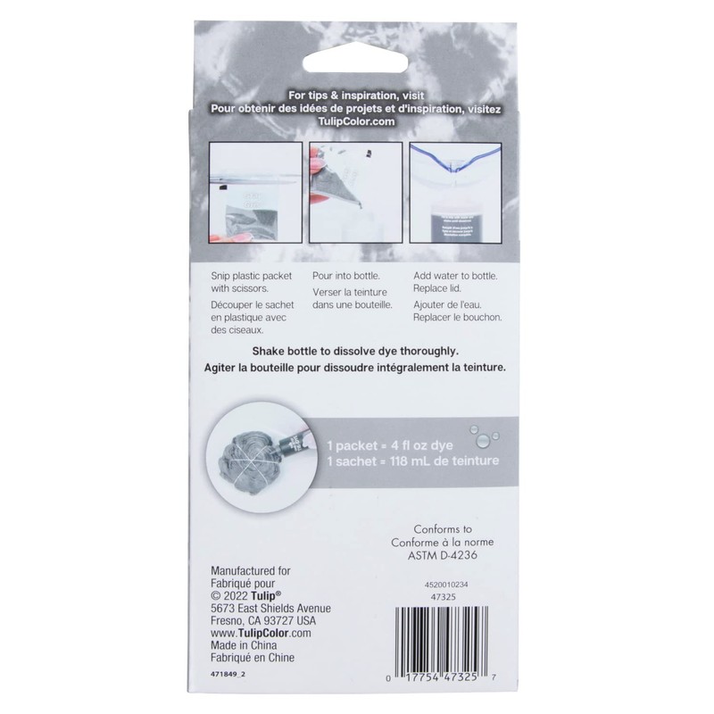 Tulip One-Step Tie-Dye Kit Dye Refill Packs, Gray