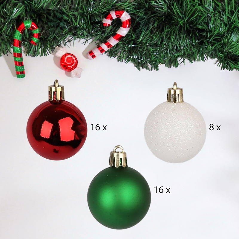 Christmas Tree Bauble Set of 2 - 40 x 4