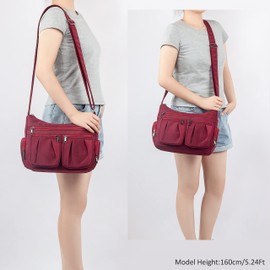 Crossbody Bag for Women Nylon Shoulder Bag Women Water Resistant Anti Theft Travel Purses