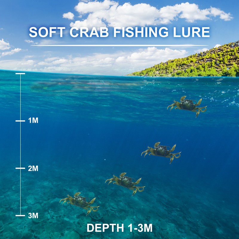 Soft Fishing Lures Crab Artificial Bait Soft Fish Bait with