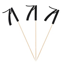 Black Glitter 71st Birthday Centerpiece Sticks, 12-Pack Number 71 Table Topper Anniversary Party Decorations