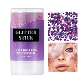 Shiny Glitter Stick - Shimmer Stick Glitter for Clothes Face - Skin-Friendly Cosmetic Shimmer Makeup Sparkling Accessories for Performance Stage