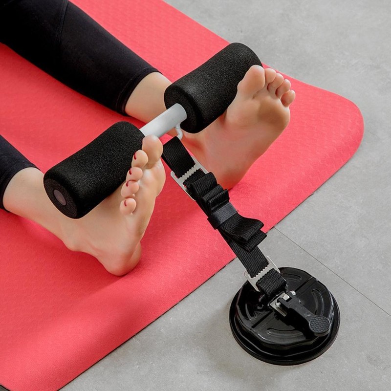 Hamstring Curl Strap with Suction Cup Portable Adjustable Sit Up