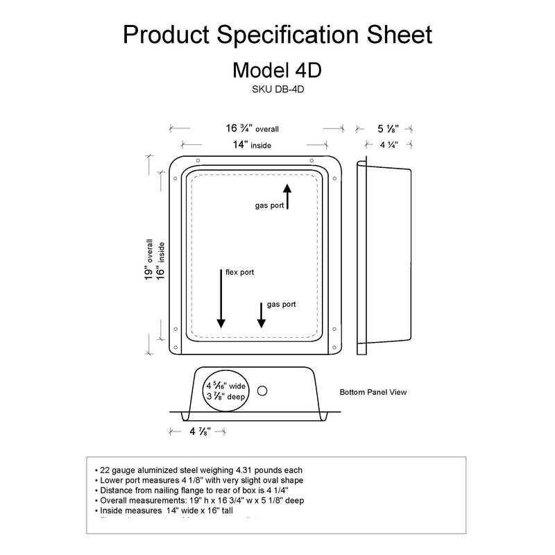 Dryerbox Model 4D | New Construction 2x6 Walls - Venting