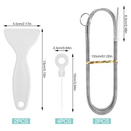 FINEASY 8 Pcs Fridge Drain Hole Cleaning Tool, Drain Brush, Fridge Dredger Set, Universal Drain Pipe Cleaning Brush for All Refrigerators and Kitchen Drain Hole Remover