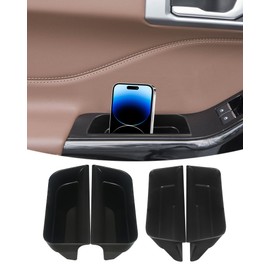 4PCS for Ford Explorer 2020-2023 Front and Rear Row Door Storage Box Door Side Organizer Tray Phone Container Pocket Insert Tray Door Armrest Organizer Container for Ford Explorer Accessories