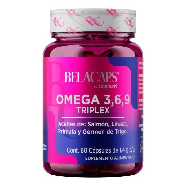 Solanum Omega 3,6,9 Triplex, Linaza, Rimula, 60caps - Sin sabor
