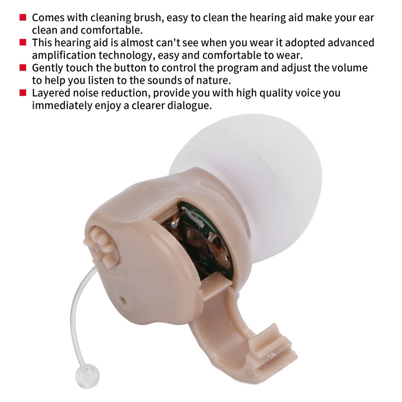 907 Ear Canal Headphones Hearing Aid Sound Amplifier Assist Mini