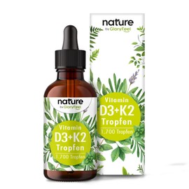 Vitamin D3 + K2 Drops 50ml - Premium 99.7+% All-Trans (K2VITAL® by Kappa) + highly bioavailable vitamin D3 - Laboratory tested, highly dosed, liquid without additives made in Germany