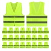 DJZZ 50 Pcs High Visibility Safety Vest Bulk Construction Vests