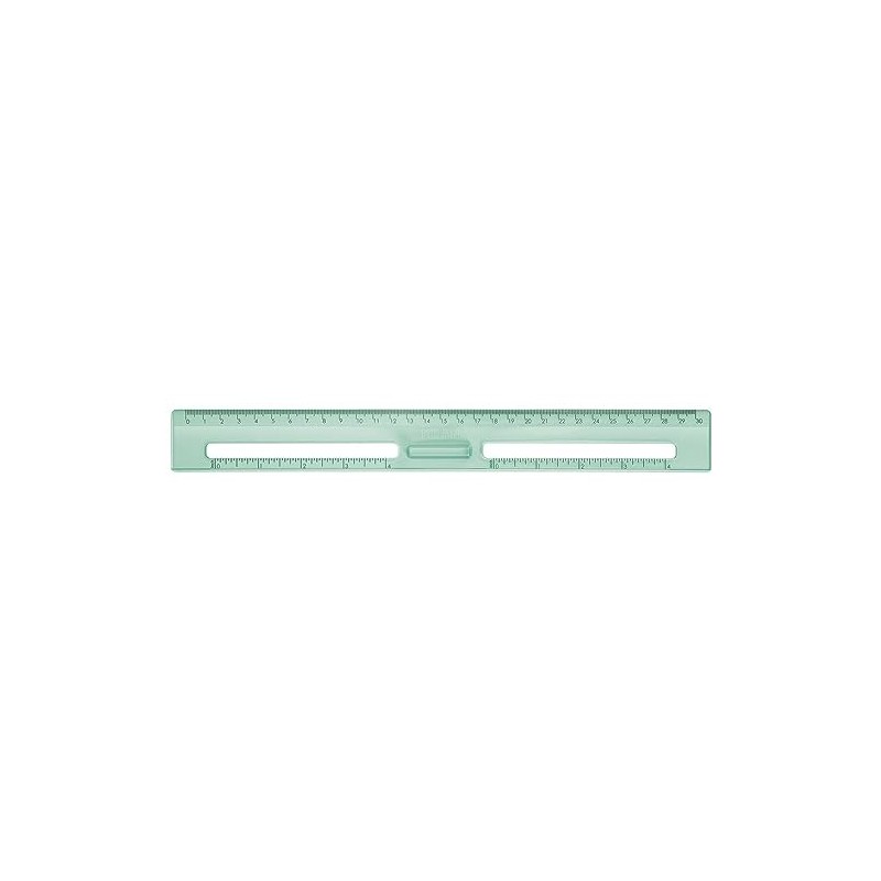 MILAN® New Look Series 30 cm Clear Ruler Green