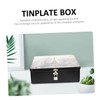 KOMBIUDA Storage Box with Lock Tinplate Metal Box
