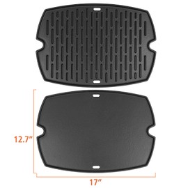 7582 Cast Iron Griddle for Weber Q1000 Grill, for Weber Q100 Q1000 Q1200 Q120 Q140 Q1400 Grill Parts, for 7582 Grate 6558 Full Size Griddle Inserts, Baby Q Replacement, Flat Top Plate Accessories