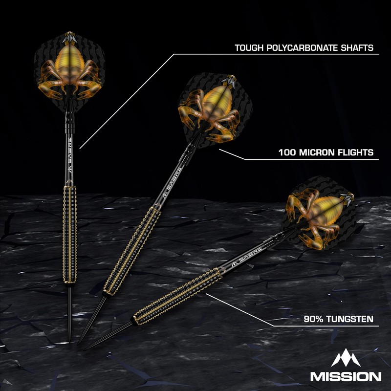 Mission | Scorpion Darts | Black & Gold | Electro
