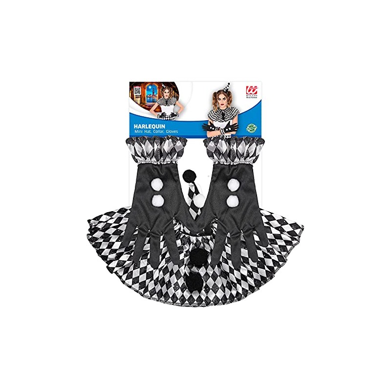 W WIDMANN MILANO Party Fashion 29342 Harlequin Fancy Dress Set,