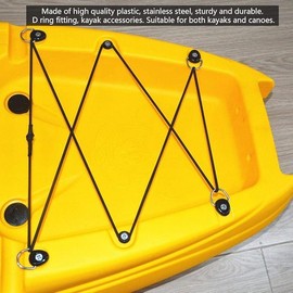 Crovakeu 2 - Pack Nylon Kayak D - Ring Buckles - Compatible with Kayak Seat & Paddle Board, Kayak Hardware Deck Loops Parts