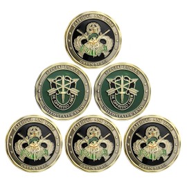 U.S. Army Special Forces Challenge Coin Faithful and True Green Beret Coin (Pack of 6)