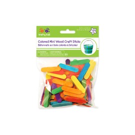 Multicraft Imports Mini Craft Sticks-Colored 2.6" 120/Pkg