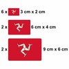 Flag Sticker Isle of Man Set of 10 Car Sticker