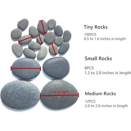 120 count Painting Rocks, DIY Rocks Flat & Smooth Kindness Rocks for Arts, Crafts, Decoration, Medium/Small/Tiny Rocks for Painting,Hand Picked for Painting Rocks... - Color: 120PCS
