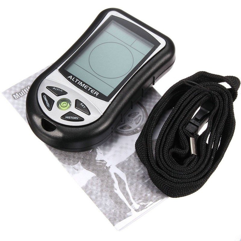 Multifunction Outdoor Hiking Camping 8 in 1 LCD Digital Display