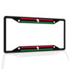 Fastasticdeals Metal Insert License Plate Frame Pan African Flag with