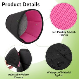 CITÉTOILE Dog Collar Comfortable Protective Measures Protective Collar Dog, Adjustable Dog Collar, Prevention of Bite and Cervical Collar Lick Wounds, Rose Grey, L