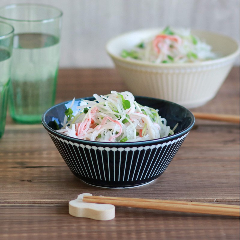 Minoru Pottery Mino Ware Albee 130 Pack Bowl, Set of