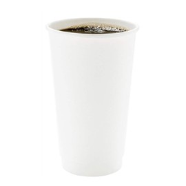 Restaurantware 16 Ounce Disposable Coffee Cups 25 Double Wall Hot Cups For Coffee - Lids Sold Separately Rippled Wall White Paper Insulated Coffee Cups For Coffee Hot Chocolate Tea And More