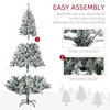 HOMCOM 6ft Tall Prelit Artificial Christmas Tree Holiday Décor with