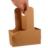 SOLUSTRE 2 Cup Drink Carrier with Handle, 10pcs Kraft Paperboard