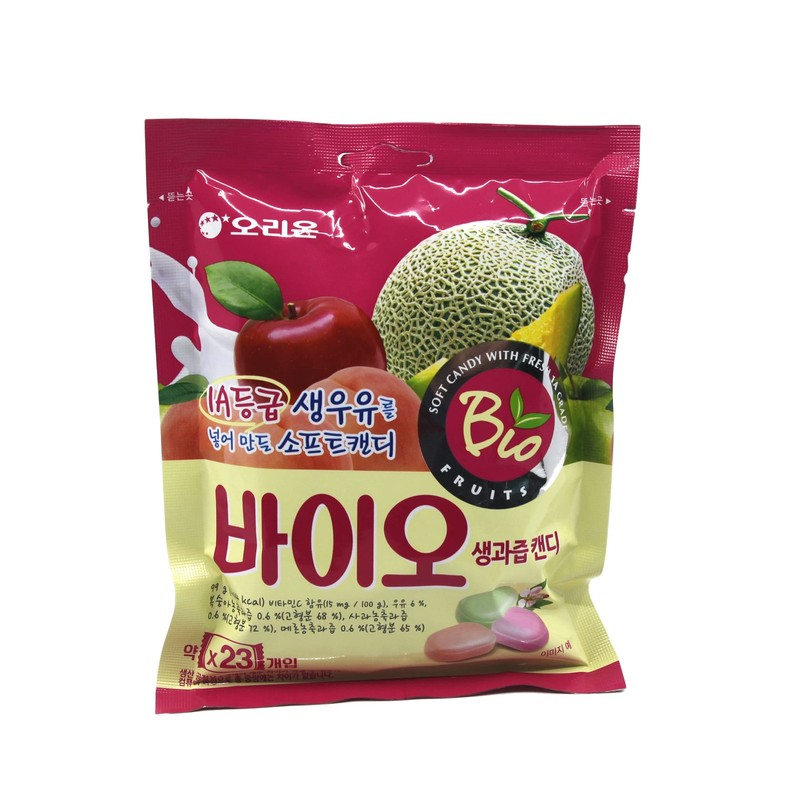 Korean Candy K FOOD Bio Soft Fruit Milk Candy (99g
