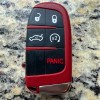 SRT RED KEY FOB HELLCAT 5 BUTTON WITH LOGO RED
