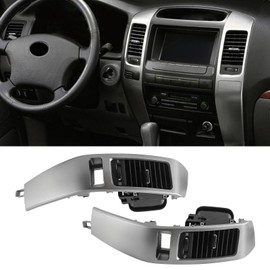 Dash AC Vent Panel Compatible with Toyota Land Cruiser Prado 120 Fit for Lexus GX470 2003-2009 Air Vent Outlet Trim with Grille Aftermarket Replacement for 55474-60040 55475-60040