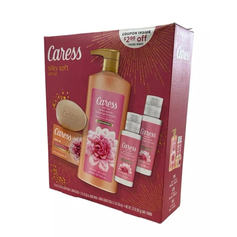 Caress Daily Silk White Peach & Orange Blossom 4 Pc