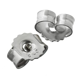 NKlaus 1 pair 925 sterling silver 5.2 mm mating studs for silver stud earrings ear stoppers pousettes ear nut butterfly clasp hole: 1.1 mm 4817